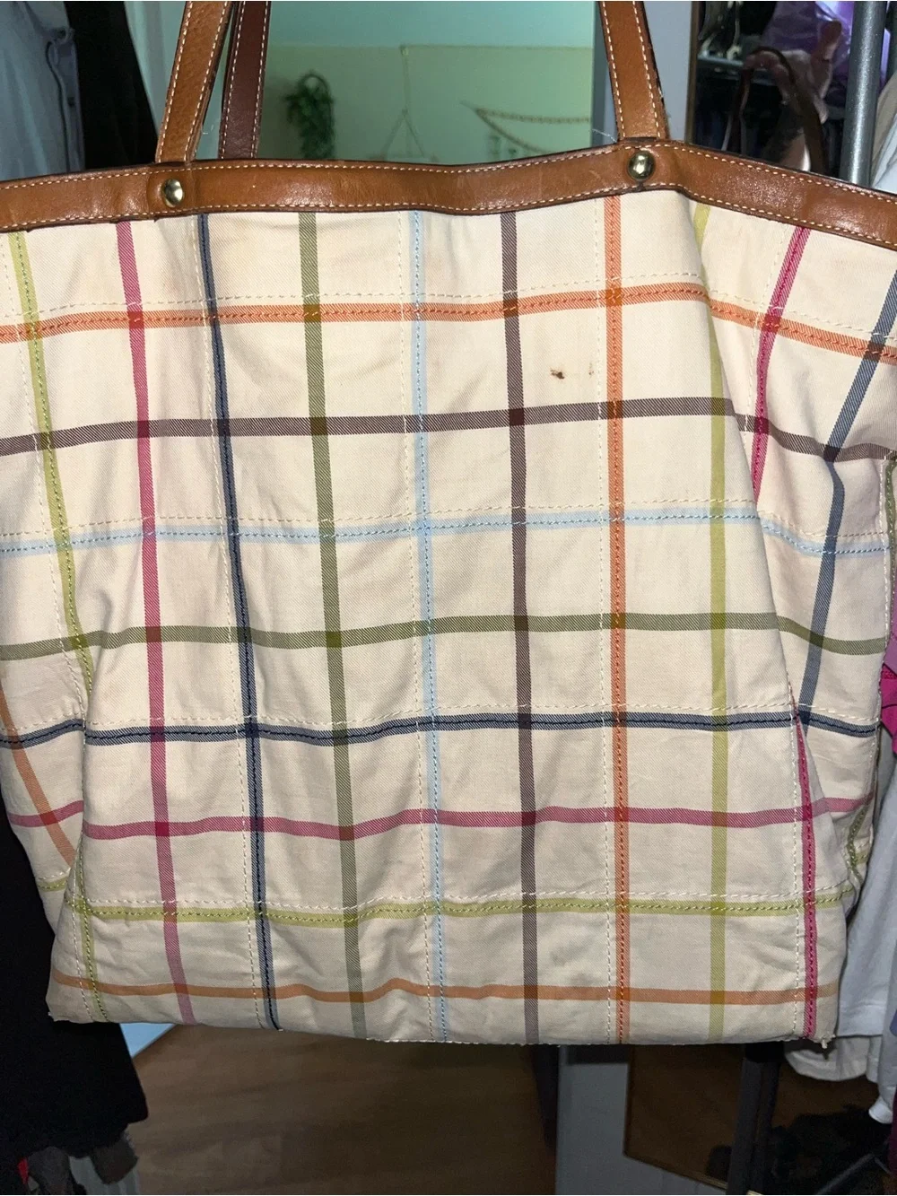 Vintage coach legacy tattersall tote